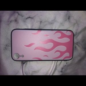pink flame iphone xr case